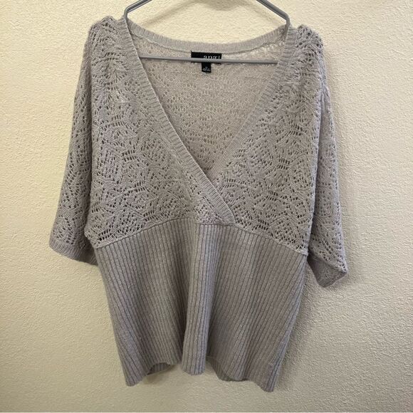 ANA V-Neck Short Sleeve Sweater Size 1X - Picture 1 of 6
